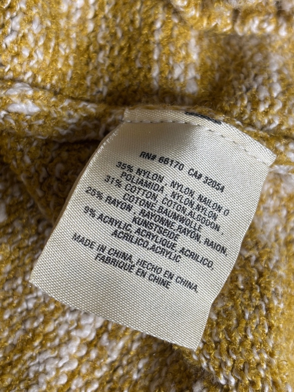 Anthropologie | Mustard Marled Cardigan Sweater | Open Front | Pockets | Size S - Picture 5 of 6